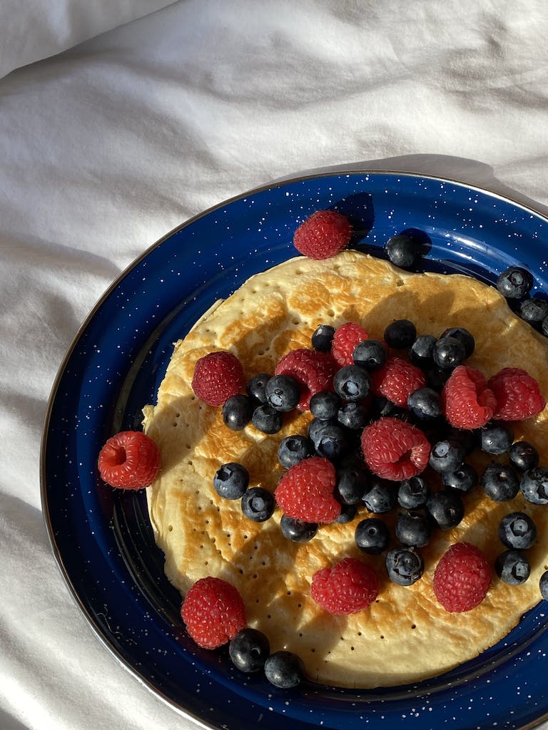 Close-up of Pancakes with Berries